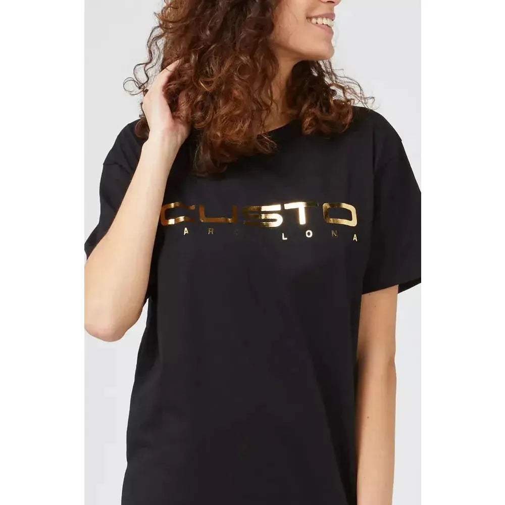 Custo Barcelona Black Cotton Women T-Shirt Custo Barcelona