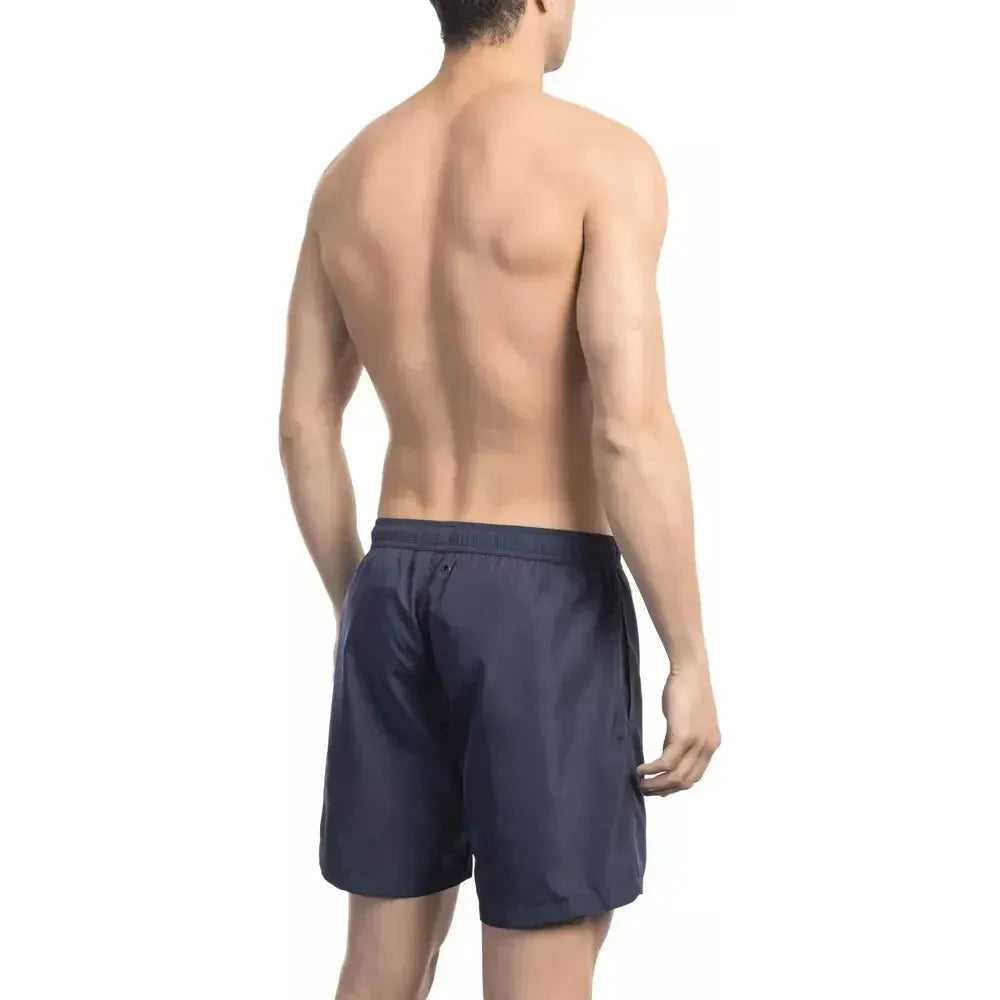 Bikkembergs Blue Polyester Men Swimwear Bikkembergs