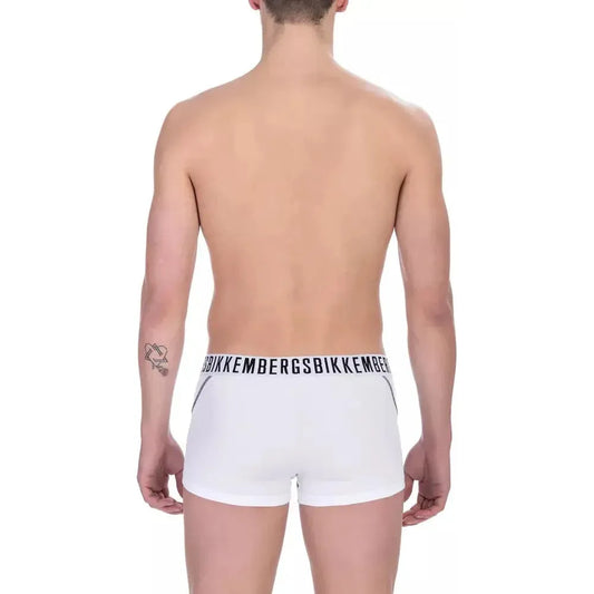 Bikkembergs White Cotton Men Trunk MAN UNDERWEAR Bikkembergs