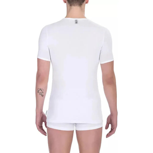 Bikkembergs White Cotton Men's T-Shirt Bikkembergs