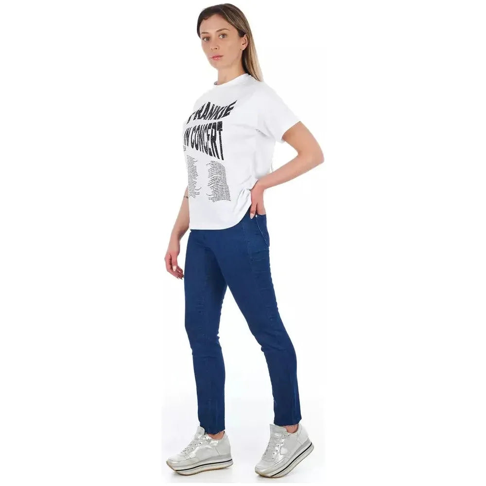 Frankie Morello Blue Cotton Women Skinny Jean 1728,67345744032,Blue,Clothing,Frankie Morello,Jeans & Pants - Women - Clothing,Jeans Denim - Clothing,New with tags,Skinny Jeans - Jeans Denim - Clothing,W30,Women,Women - Clothing