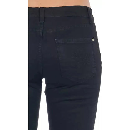Frankie Morello Black Cotton Women Jeans 1728,67345744032,Black,Clothing,Frankie Morello,IT40|S,IT42|M,IT44|L,IT46|XL,Jeans & Pants - Women - Clothing,Jeans Denim - Clothing,New with tags,Skinny Jeans - Jeans Denim - Clothing,Women,Women - Clothing