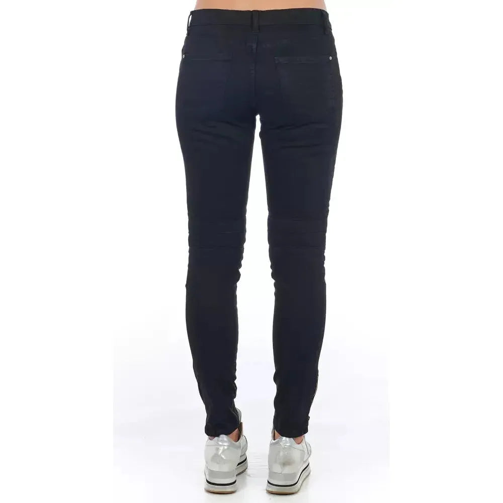 Frankie Morello Black Cotton Women Jeans 1728,67345744032,Black,Clothing,Frankie Morello,IT40|S,IT42|M,IT44|L,IT46|XL,Jeans & Pants - Women - Clothing,Jeans Denim - Clothing,New with tags,Skinny Jeans - Jeans Denim - Clothing,Women,Women - Clothing