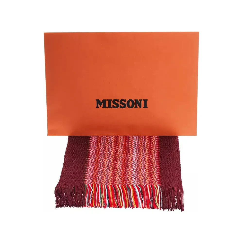 Missoni Multicolor Wool Men Scarf Missoni