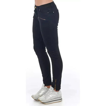 Frankie Morello Black Cotton Women Jeans 1728,67345744032,Black,Clothing,Frankie Morello,IT40|S,IT42|M,IT44|L,IT46|XL,Jeans & Pants - Women - Clothing,Jeans Denim - Clothing,New with tags,Skinny Jeans - Jeans Denim - Clothing,Women,Women - Clothing