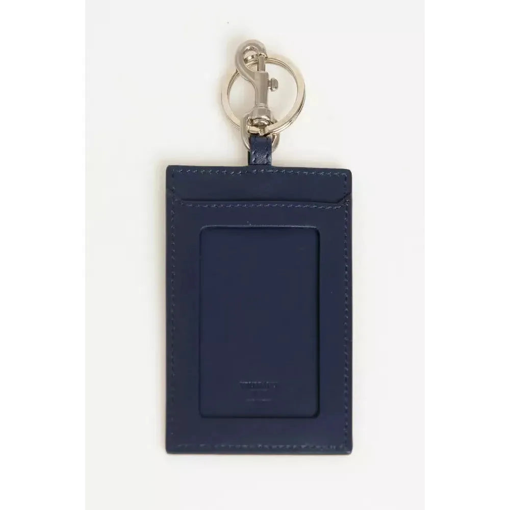 Trussardi Blue Leather Men Keychain Trussardi