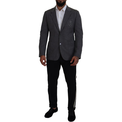 Dolce & Gabbana Gray Wool Stretch Slim Fit Jacket Blazer 1728,67345645728,Blazers - Men - Clothing,Blazers - Suits & Blazers - Clothing,Clothing,Dolce & Gabbana,Gray,IT44 | XS,Material: 100% Wool,Men,Men - Clothing,New with tags,Suits & Blazers - Clothing