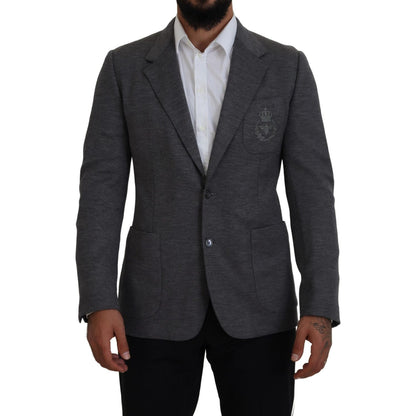 Dolce & Gabbana Gray Wool Stretch Slim Fit Jacket Blazer 1728,67345645728,Blazers - Men - Clothing,Blazers - Suits & Blazers - Clothing,Clothing,Dolce & Gabbana,Gray,IT44 | XS,Material: 100% Wool,Men,Men - Clothing,New with tags,Suits & Blazers - Clothing