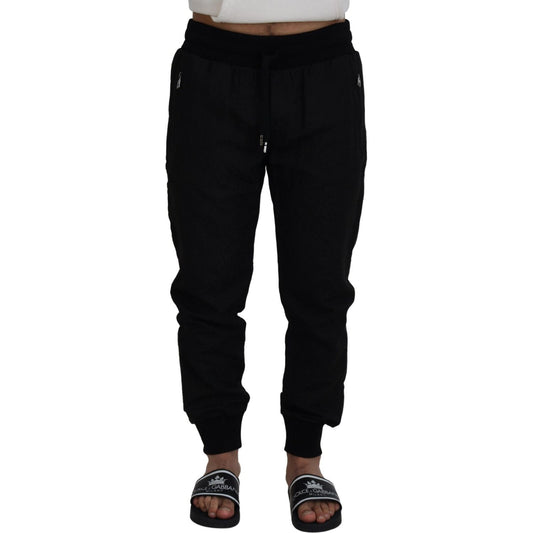 Dolce & Gabbana Black Men Casual Jogger Pants 1728,67345645728,Athletic Pants - Pants - Clothing,Black,Clothing,Dolce & Gabbana,IT52 | L,Jeans & Pants - Men - Clothing,Joggers (workout pants) - Sportswear - Clothing,Material: 40% Polyester 39% Acrylic 21%