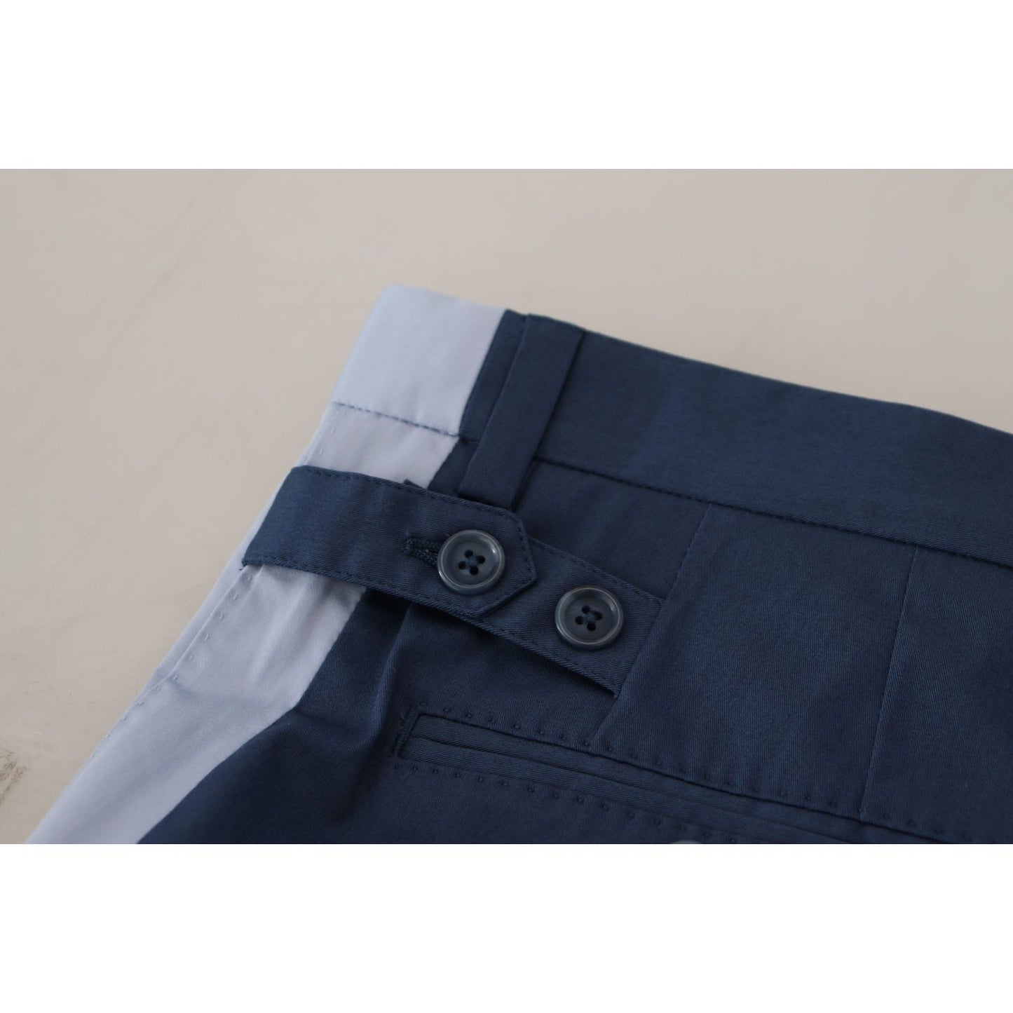 Dolce & Gabbana Elegant Blue Cotton Blend Pants for Men Dolce & Gabbana