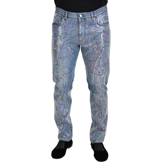 Dolce & Gabbana Exquisite Color Splash Denim Pants Dolce & Gabbana