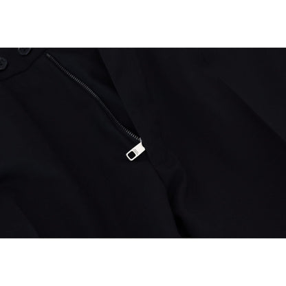 Dolce & Gabbana Black Polyester Chino Formal Pants