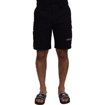 Dolce & Gabbana Black Bermuda Cargo Casual Shorts 1728,67345645728,Bermuda - Shorts - Clothing,Black,Cargo - Shorts - Clothing,Clothing,Dolce & Gabbana,IT48 | M,Material: 93% Cotton 5% Polyester 2% Elastane,Men,Men - Clothing,New with tags,Shorts - Clothi