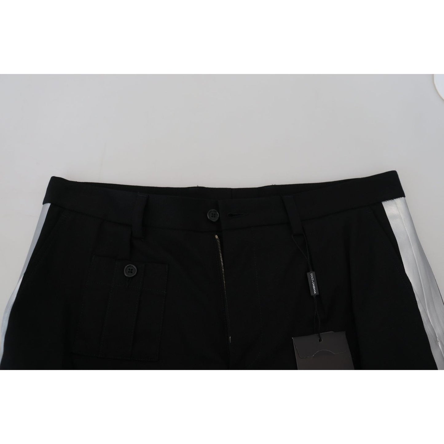 Dolce & Gabbana Black Bermuda Cargo Casual Shorts 1728,67345645728,Bermuda - Shorts - Clothing,Black,Cargo - Shorts - Clothing,Clothing,Dolce & Gabbana,IT48 | M,Material: 93% Cotton 5% Polyester 2% Elastane,Men,Men - Clothing,New with tags,Shorts - Clothi