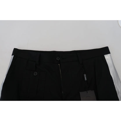 Dolce & Gabbana Black Bermuda Cargo Casual Shorts 1728,67345645728,Bermuda - Shorts - Clothing,Black,Cargo - Shorts - Clothing,Clothing,Dolce & Gabbana,IT48 | M,Material: 93% Cotton 5% Polyester 2% Elastane,Men,Men - Clothing,New with tags,Shorts - Clothi