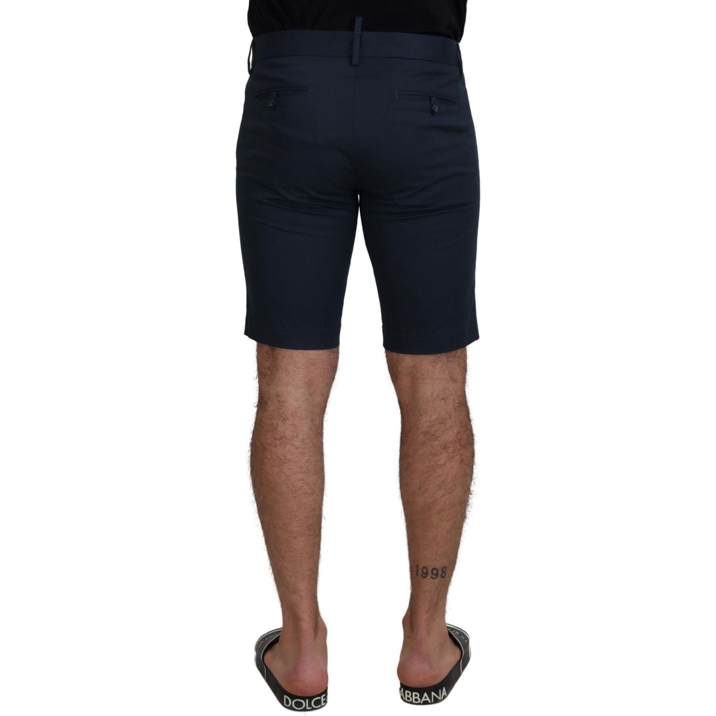 Dolce & Gabbana Elegant Blue Cotton Blend Shorts Dolce & Gabbana