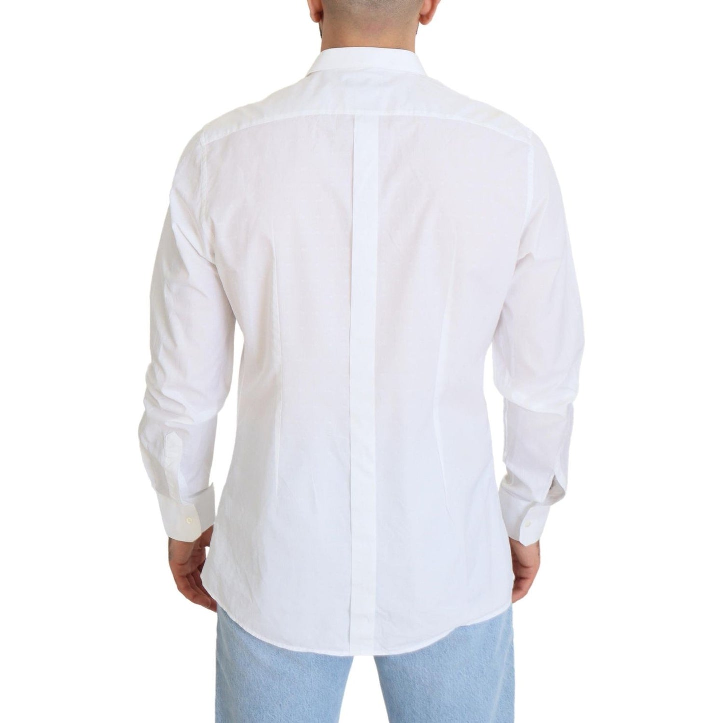 Dolce & Gabbana Elegance Reimagined White Cotton Dress Shirt Dolce & Gabbana