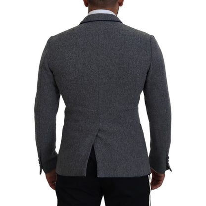 Dolce & Gabbana Gray Wool Roses Slim Fit Jacket Blazer 1728,30% Cupro,34% Acetate,67345645728,Blazers - Men - Clothing,Blazers - Suits & Blazers - Clothing,Clothing,Dolce & Gabbana,Gray,IT44 | XS,IT46 | S,Material: 100% Wool Lining: 36% Rayon,Men,Men - Cl