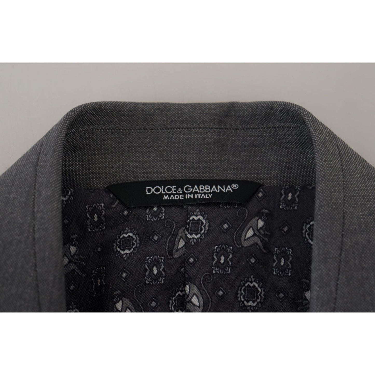 Dolce & Gabbana Gray Wool Silk Slim Fit Jacket Blazer 1728,2% PL Lining: 100% Rayon,43% Silk,67345645728,Blazers - Men - Clothing,Blazers - Suits & Blazers - Clothing,Clothing,Dolce & Gabbana,Gray,IT46 | S,Material: 55% Wool,Men,Men - Clothing,New with ta