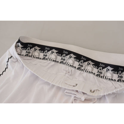 John Galliano White Cotton Logo Loose Men Pants 1728,67345645728,Clothing,Flared Pants - Pants - Clothing,IT46 | S,IT48 | M,Jeans & Pants - Men - Clothing,John Galliano,Material: 95% Cotton 5% Elastane,Men,Men - Clothing,New with tags,Pants - Clothing,Whi