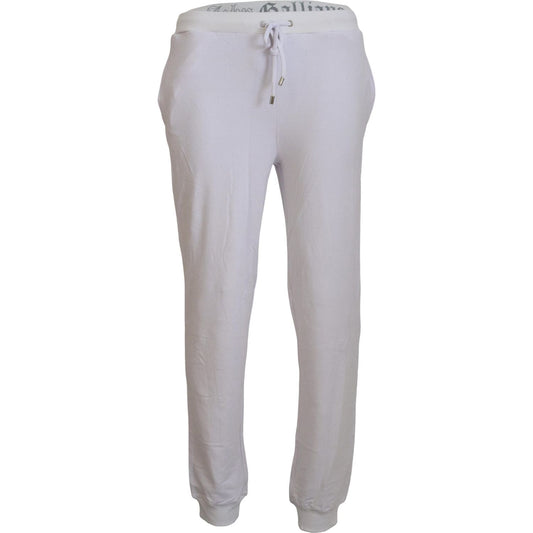 John Galliano White Cotton Logo Mens Jogger Pants 1728,67345645728,Athletic Pants - Pants - Clothing,Clothing,IT46 | S,Jeans & Pants - Men - Clothing,Joggers (workout pants) - Sportswear - Clothing,John Galliano,Material: 97% Cotton 3% Elastane,Men,Men -