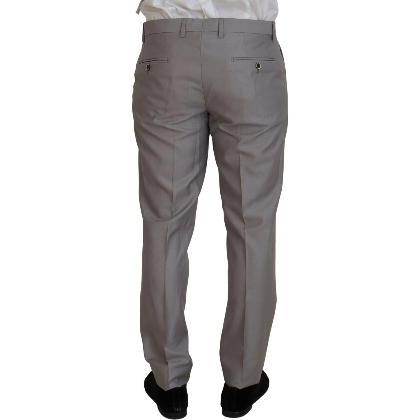 Dolce & Gabbana Elegant Silver Slim Fit Three-Piece Suit Dolce & Gabbana