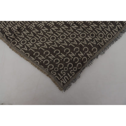 Costume National Gray Logo Knit Neck Wrap Shawl Scarf 1728,67345645728,Accessories,Costume National,Material: 97% Viscose 3% Silk,New with tags,Scarves - Accessories,Scarves - Scarves - Accessories,Scarves - Women - Accessories,Women,Women - Accessories