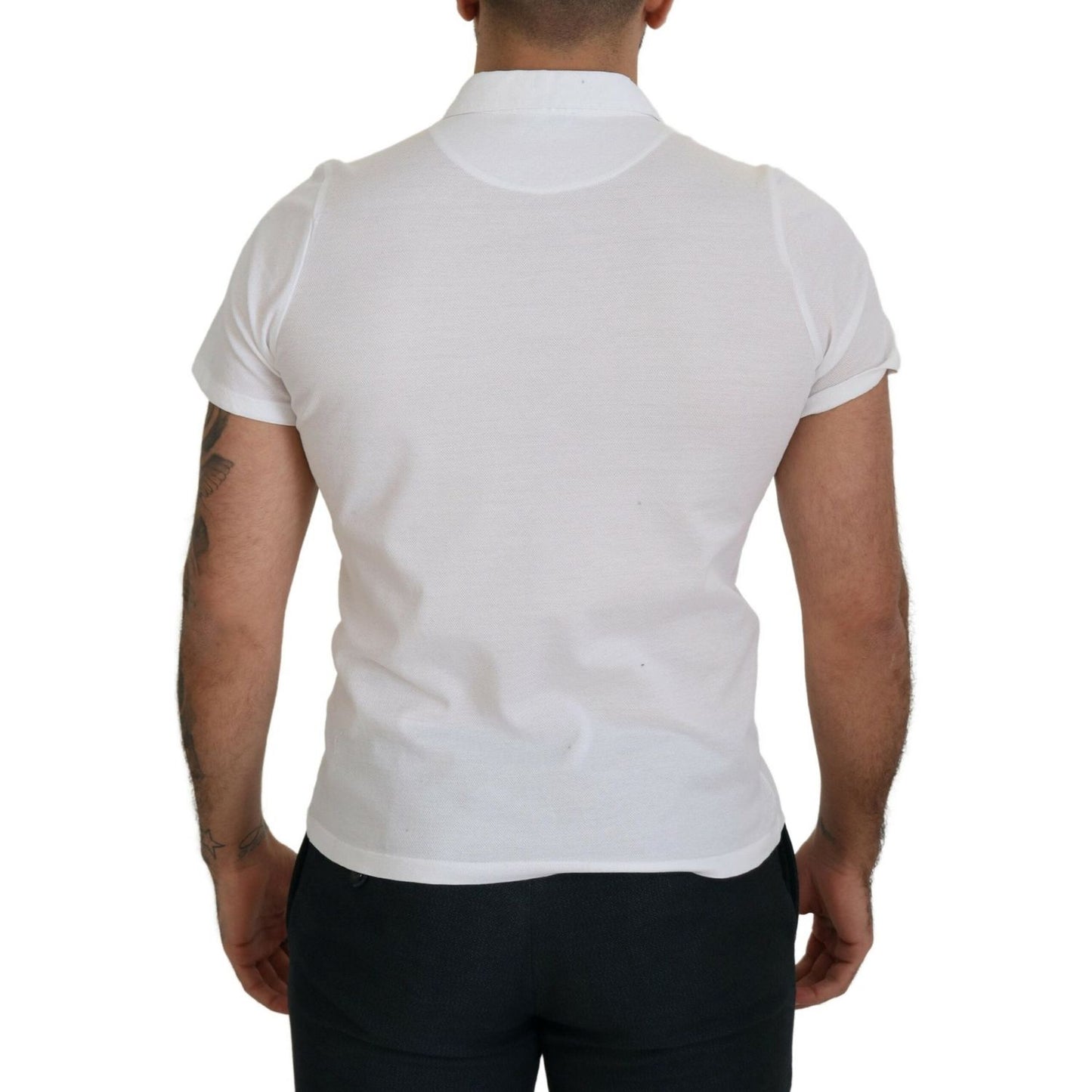 FRADI Elegant White Cotton Polo T-Shirt FRADI