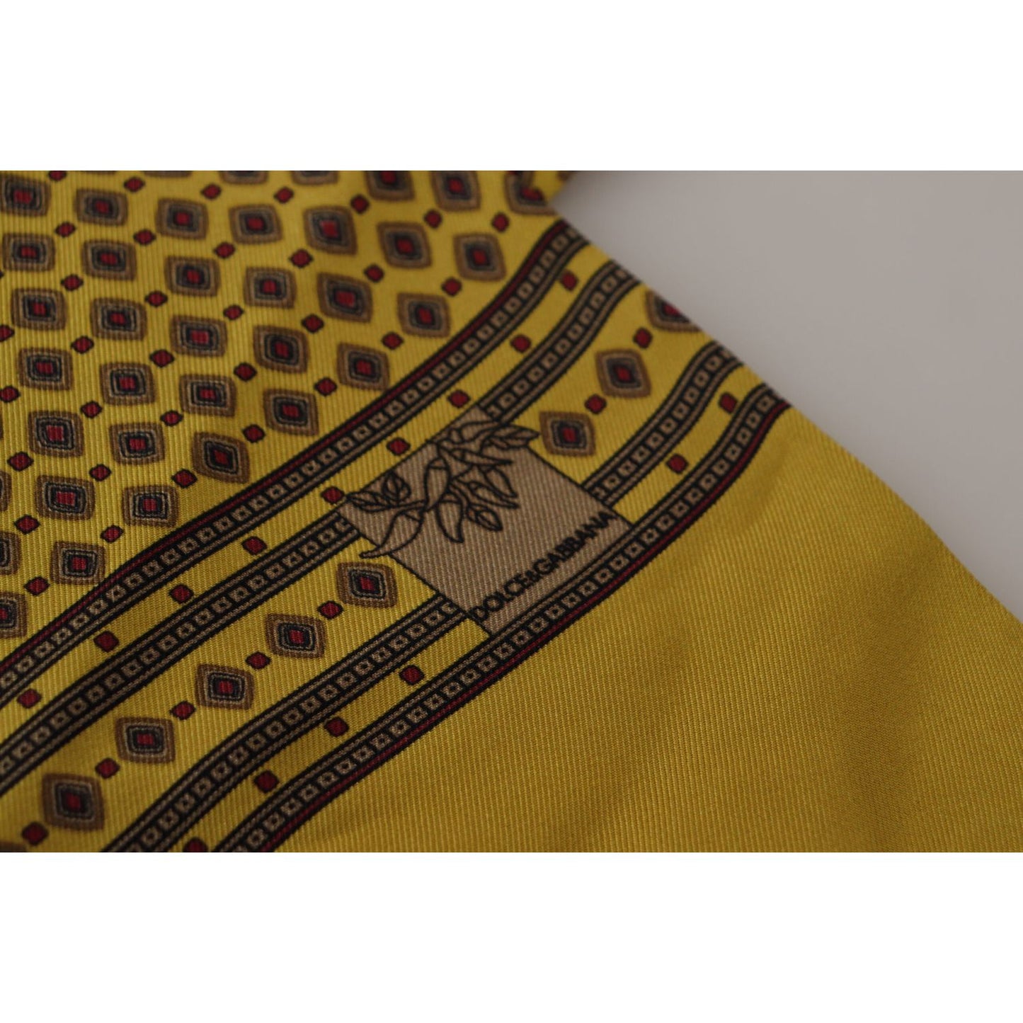 Dolce & Gabbana Elegant Yellow Silk Men's Scarf Dolce & Gabbana