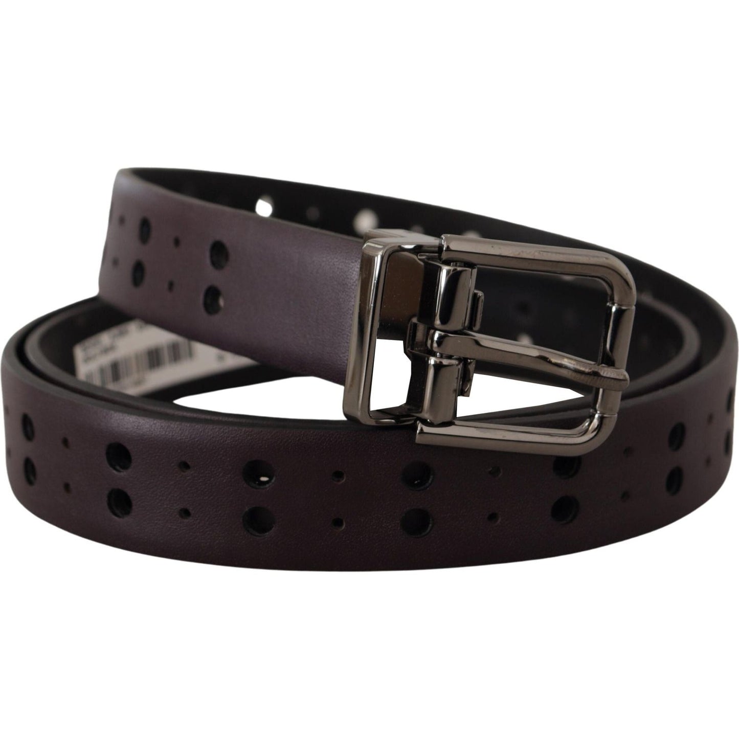 Dolce & Gabbana Burgundy Elegance Leather Belt Dolce & Gabbana