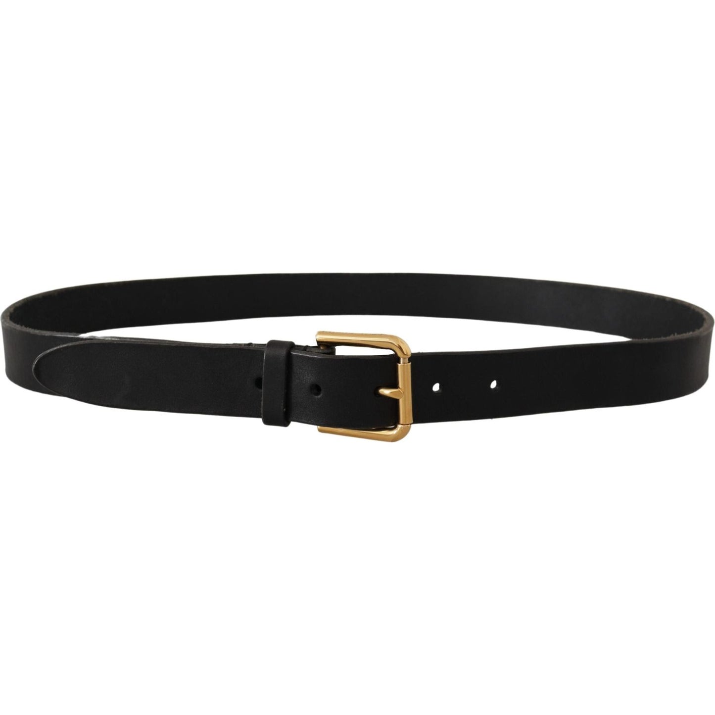 Dolce & Gabbana Elegant Leather Belt with Metal Buckle Dolce & Gabbana