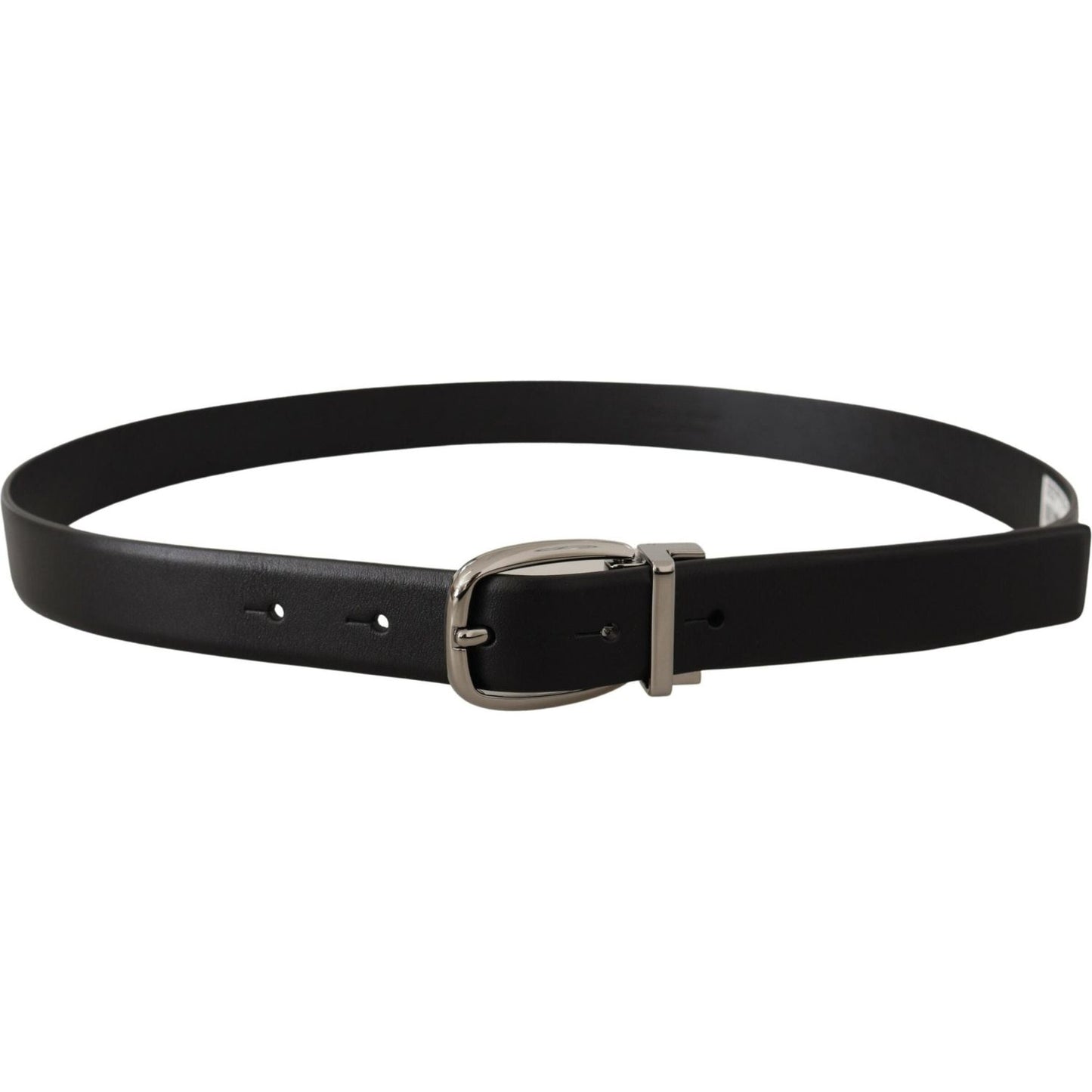 Dolce & Gabbana Elegant Leather Belt with Metal Buckle Dolce & Gabbana