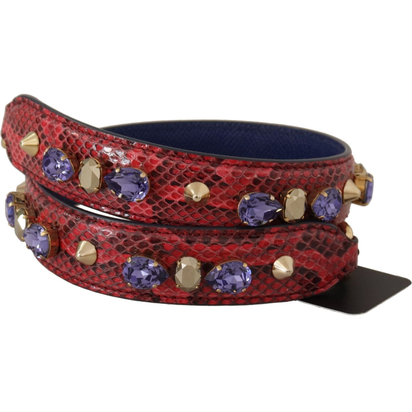 Dolce & Gabbana Elegant Red Python Leather Handbag Strap Dolce & Gabbana