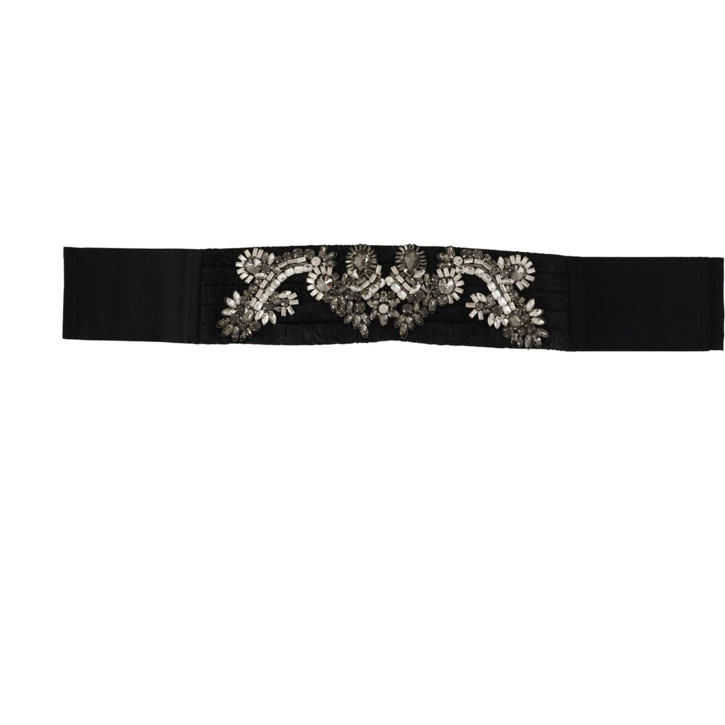 Dolce & Gabbana Elegant Rhinestone-Embellished Silk Belt Dolce & Gabbana