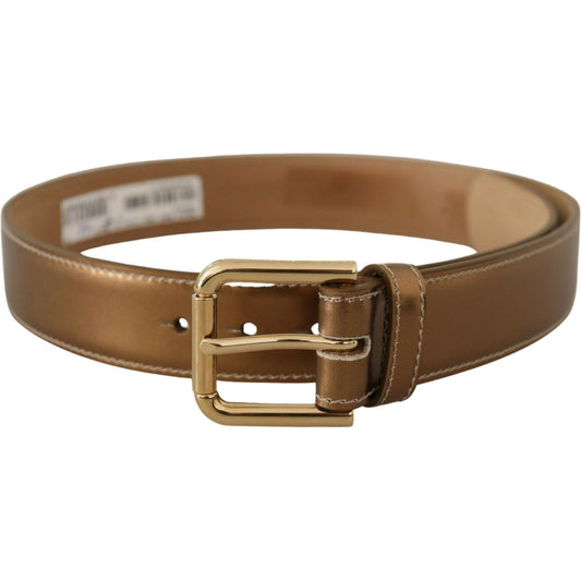 Dolce & Gabbana Bronze Calf Leather Gold Logo Waist Buckle Belt 1728,65 cm / 26 Inches,67345645728,Accessories,Belts - Accessories,Belts - Women - Accessories,Bronze,Dolce & Gabbana,High-Waist Belts - Belts - Accessories,Material: Leather,New with tags,Wo
