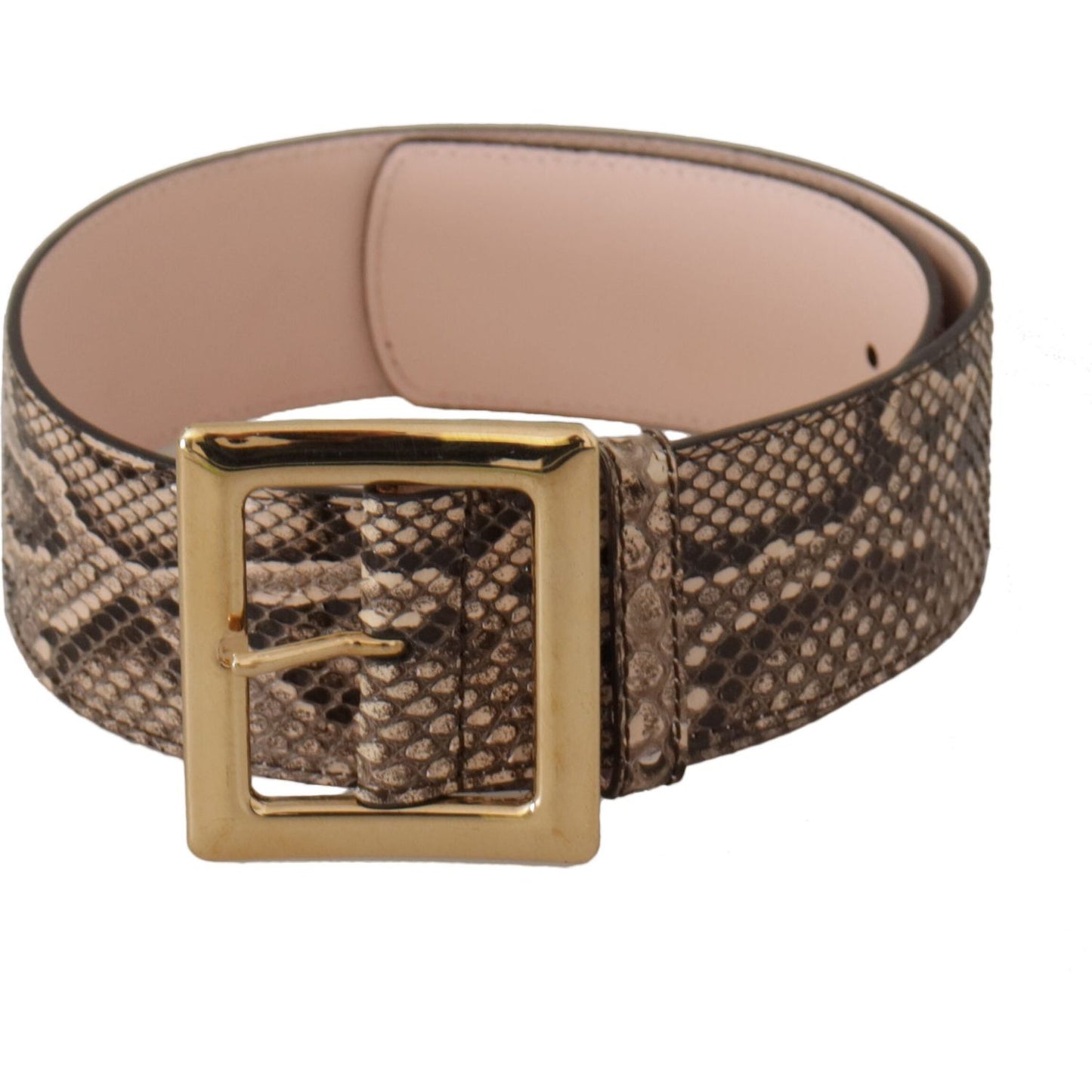 Dolce & Gabbana Elegant Leather Belt with Logo Buckle Dolce & Gabbana