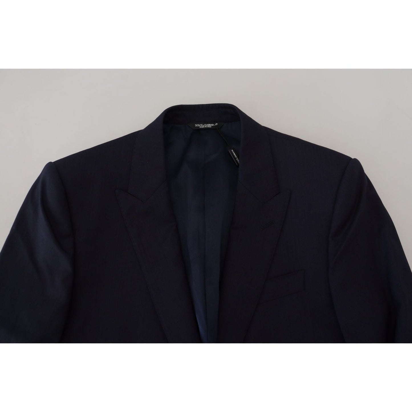 Dolce & Gabbana Elegant Blue Wool Silk Blazer Jacket Dolce & Gabbana