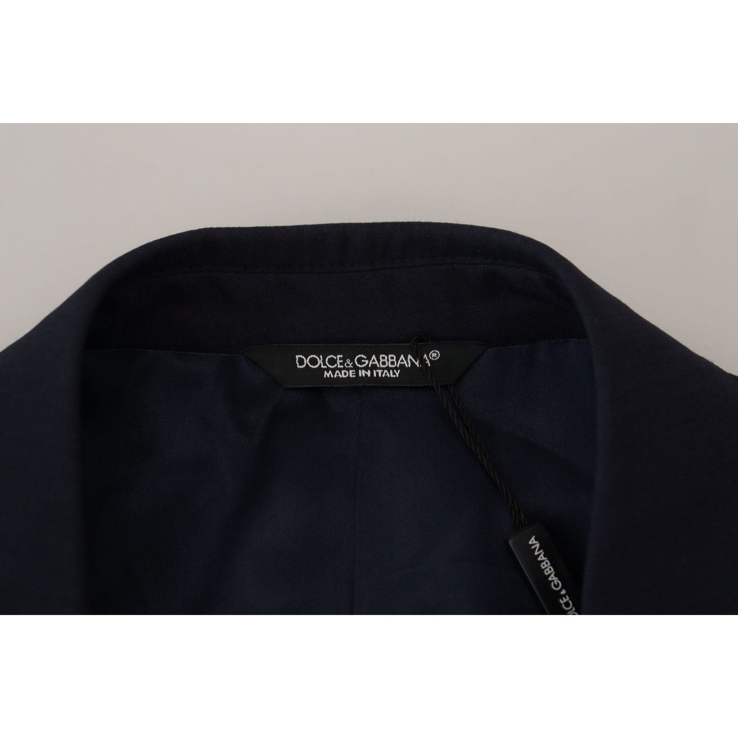 Dolce & Gabbana Blue Wool Slim Fit Formal Coat Blazer 1728,4% Silk,67345645728,Blazers - Men - Clothing,Blazers - Suits & Blazers - Clothing,Blue,Clothing,Dolce & Gabbana,IT46 | S,Material: 96% Wool,Men,Men - Clothing,New with tags,Suits & Blazers - Cloth