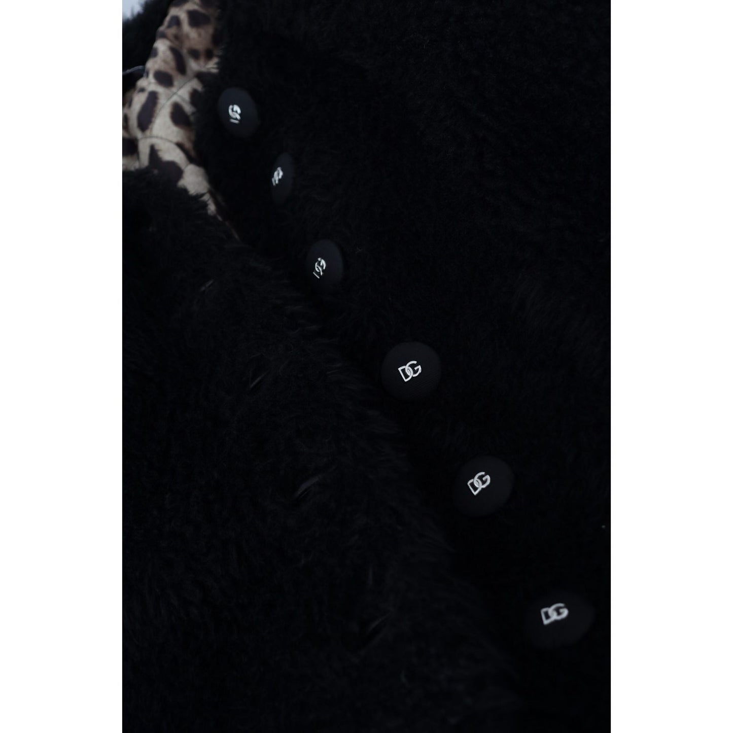 Dolce & Gabbana Elegant Black Cashmere Blend Overcoat Jacket Dolce & Gabbana