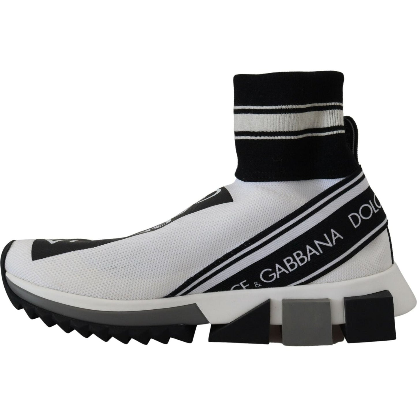 Dolce & Gabbana Chic Black and White Sorrento Slip-On Sneakers Dolce & Gabbana