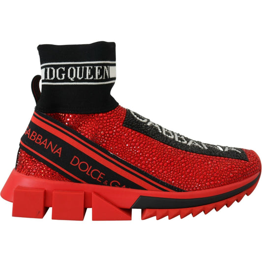 Dolce & Gabbana Exquisite Red Sorrento Slip-On Sneakers Dolce & Gabbana