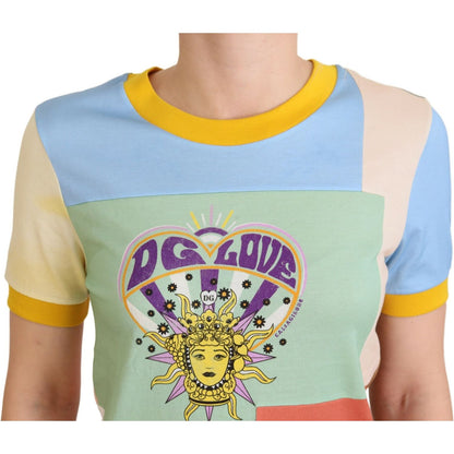 Dolce & Gabbana Multicolor Cotton DG Love Patchwork 1728,67345645728,Clothing,Dolce & Gabbana,IT36 | XS,IT38|XS,IT42|M,Material: 100% Cotton,Multicolor,New with tags,T-Shirts - Clothing,T-Shirts - T-Shirts - Clothing,Tops & T-Shirts - Women - Clothing,Wom