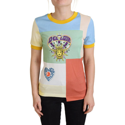 Dolce & Gabbana Multicolor Cotton DG Love Patchwork 1728,67345645728,Clothing,Dolce & Gabbana,IT36 | XS,IT38|XS,IT42|M,Material: 100% Cotton,Multicolor,New with tags,T-Shirts - Clothing,T-Shirts - T-Shirts - Clothing,Tops & T-Shirts - Women - Clothing,Wom