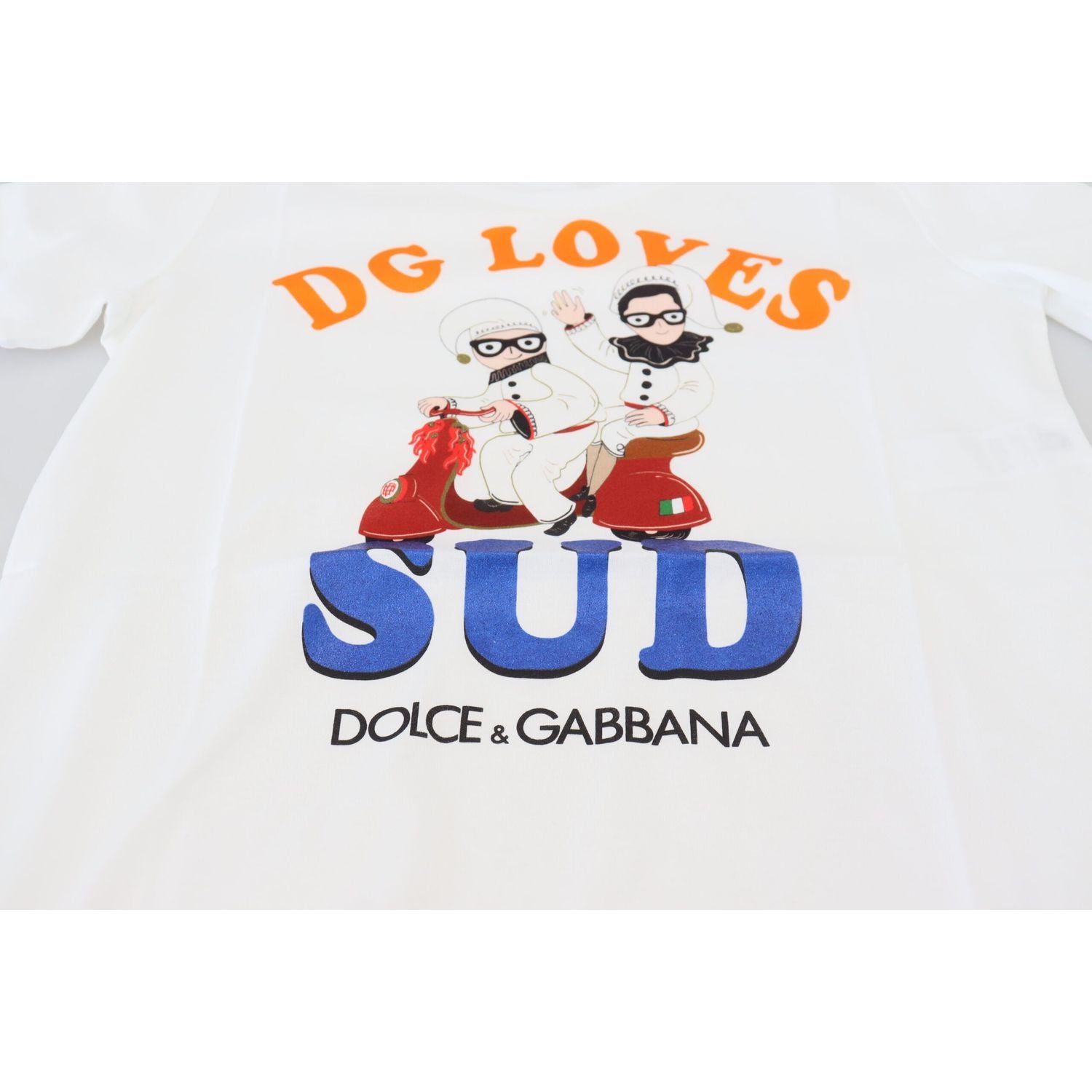 Dolce & Gabbana White Cotton DG Loves SUD  T-shirt