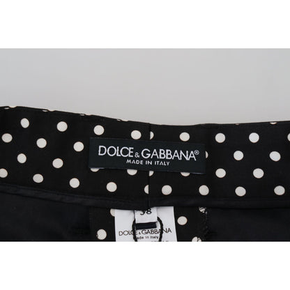 Dolce & Gabbana Multicolor Polka Dots High Waist Pants 1728,2% Elastane,30% Silk,67345645728,Clothing,Dolce & Gabbana,Flared Pants - Pants - Clothing,IT38|XS,Jeans & Pants - Women - Clothing,Material: 68% Cotton,Multicolor,New with tags,Pants - Clothing,W
