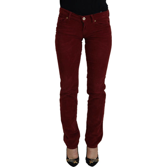 Dolce & Gabbana Chic Maroon Corduroy Pants Dolce & Gabbana