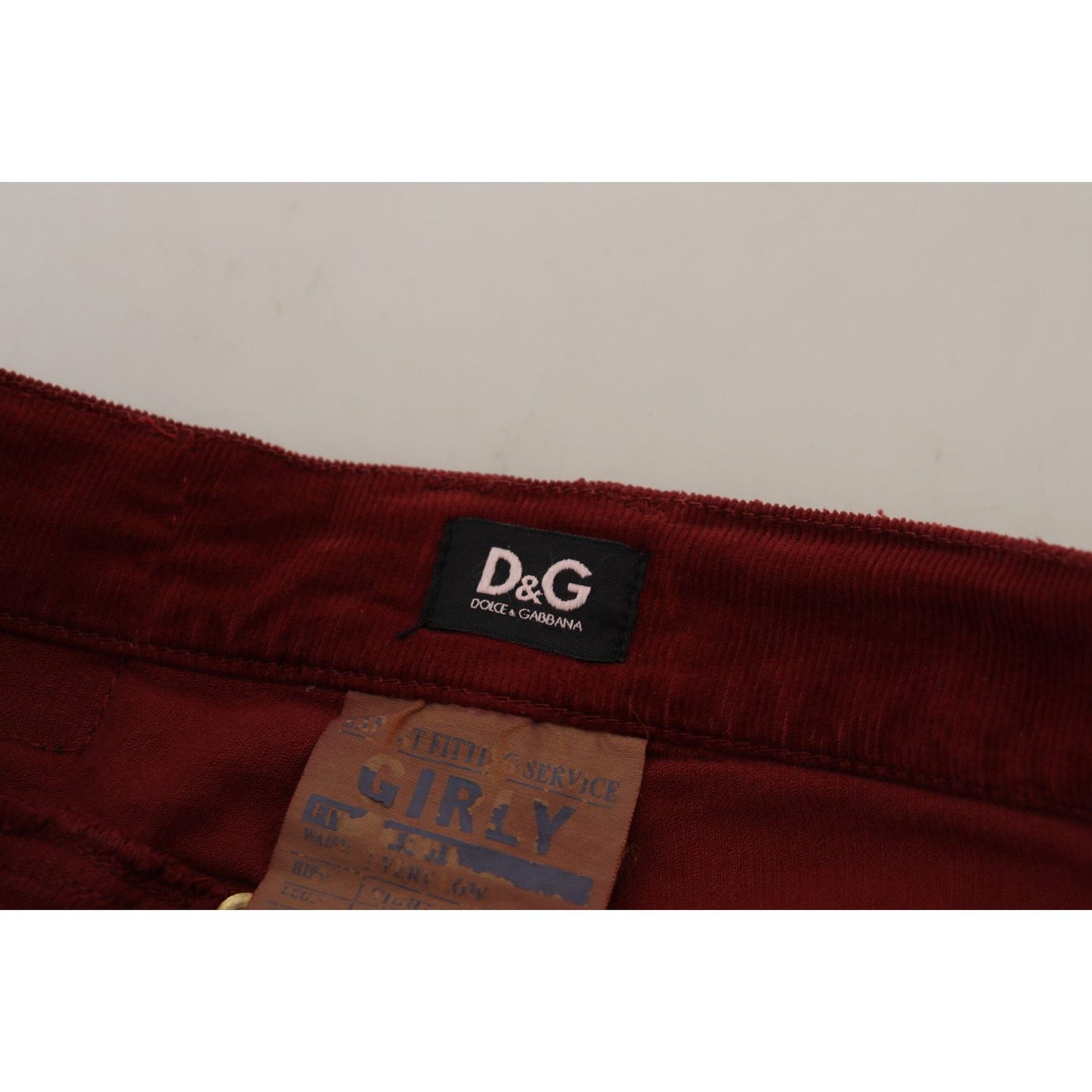 Dolce & Gabbana Chic Maroon Corduroy Pants Dolce & Gabbana