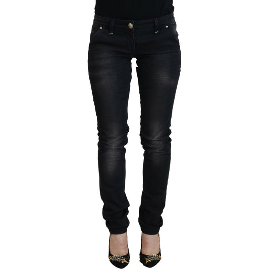 Acht Black Washed Cotton Skinny Women Casual Denim Jeans 1728,67345645728,Acht,Black,Clothing,IT40|S,Jeans & Pants - Women - Clothing,Jeans Denim - Clothing,Material: 98% Cotton 2% Elastane,New with tags,Skinny Jeans - Jeans Denim - Clothing,Women,Women -