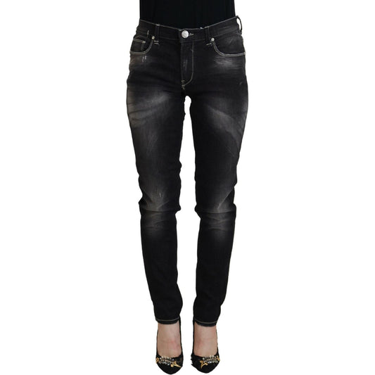 Acht Black Washed Mid Waist Tapered Women Casual Denim Jeans 1728,67345645728,Acht,Black,Clothing,Jeans & Pants - Women - Clothing,Jeans Denim - Clothing,Material: 97% Cotton 3% Elastane,New with tags,Tapered Jeans - Jeans Denim - Clothing,W26,Women,Women