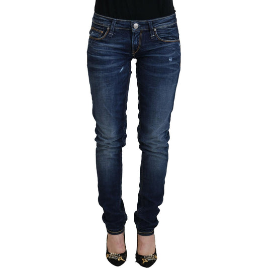 Acht Blue Washed Cotton Low Waist Women Casual Jeans 1728,67345645728,Acht,Blue,Clothing,Jeans & Pants - Women - Clothing,Jeans Denim - Clothing,Material: 98% Cotton 2% Elastane,New with tags,Slim Fit Jeans - Jeans Denim - Clothing,W26,Women,Women - Cloth